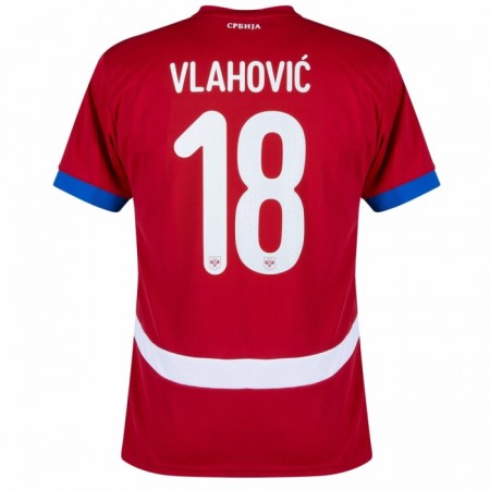 Virallinen pelipaita Serbia Vlahovic 18 Koti Euro 2024 Lyhythihainen - Miesten Virallinen pelipaita Serbia Vlahovic 18 Koti Euro 2024 Lyhythihainen - Miesten